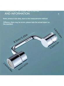360° Rotatable Stainless Steel Faucet Connector - Dual-Mode Water Output, 1080° Swivel Electroplated Connector, Carefully Cast Copper, Easy Installation For Kitchen And Bathroom Sinks, No Electricity Required, Classic Finish, Bathroom Sink Accessory, Modern Faucet Design, Durable Water Flow - Upgraded Version In Multiple Colors - View 4