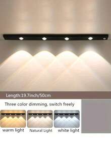 Luz LED recargable con sensor de movimiento para gabinete - Luz nocturna inalámbrica y alimentada por USB para múltiples tipos de habitaciones - Multicolor - Ver 9