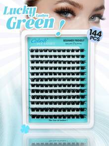 Colash Offers 144 Single-Cluster False Eyelashes In Row 12, With 50D C/D Type Curled And 8-18mm DIY Eyelash Clusters. These Eyelashes Feature A Tail Elongation Design, Creating A Fluffy And Natural Look. - D - View 2