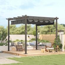 Devoko Gunji 3x3/3x4m Gazebo, Stable, Cold-Resistant, With Magnetic Fastening, Pergola With Adjustable Shade Area, Aluminum Frame, For Garden And Patio Roofing, Beige/Grey - bằng cấp - Xem 11