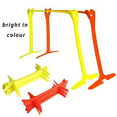 5pcs Adjustable Height Speed Training Hurdles - Heavy Duty Orange Agility Hurdles, Portable Sports Equipment, Suitable For Speed, Agility And Coordination Training