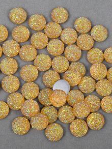 50 peças/pacote, Strass de Resina Redondos de 12mm, Strass de Resina de Bottom Plano de Pedra Natural, Strass Cúbicos de Zircônia de Bottom Plano Coloridos, Adequados para Decoração de Roupas DIY - 12mm 50 peças - Visão 10