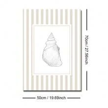 1/3pcs Set Unframed Boho Beige Striped Seashell Canvas Poster Summer Coastal Nautical Cottage Wall Art Print Minimalist Beach House Decor Painting For Apartment,Living Room,Bedroom,Modern Home Decoration - A - View 10