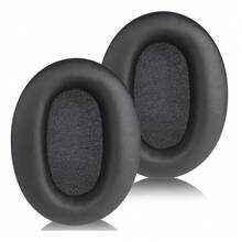 Protein Leather Memory Foam Ear Pads For WH-CH700N, WH-CH710N, WH-CH720N Over-Ear Headphones, Soft High-Density Replacement Ear Cushions - Black - View 2