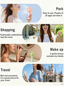 7/3/2/1pc Mini Portable Fan With Hanging Rope, Portable Fan Handheld Fan, AAA Battery Powered On Fan, Battery Operated Lightweight Small Pocket Fan - Party Gift For Summer And For Outdoor,Sport,Travel,Kitchen,Bedroom,Office,And For Woman,Man,Adult (Batteries Not Included, Need To Be Purchased Separately) - Multicolor - View 11