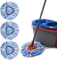 Spin Mop Replacement Heads Compatible With RinseClean 2 Tank Mop System,Microfiber Mop Refill Heads For Cleaning All Hard-Surfaced Floor - Trắng - Xem 1
