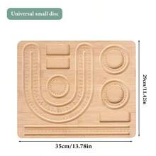 KLONKEE Tablero de diseño de joyería de bambú, tabla de cuentas de madera, para manualidades con cuentas, bandeja para hacer pulseras y collares, ideal para regalos de San Valentín, Navidad y Año Nuevo, manualidades, suministros de costura, exhibidor de regalos con cuentas, bandeja para colocar cuentas sueltas - Pulsera, collar, placa de cuentas - Ver 14