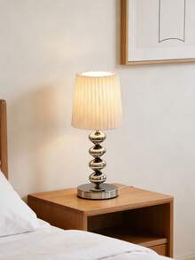 1pc USB Powered High-Quality Metal Retro Desk Lamp, Suitable For Bedside, Hostel, Dining Room, Camping, Minimalist Warm Light Atmosphere Lamp - Silver - View 1