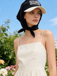 1pc Unisex Quick-Dry Patchwork Letter Embroidered Visor Baseball Hat, Versatile Neck Gaiter Scarf Headwrap For Outdoor, Sports, Casual, Suitable For Hiking, Cycling, Beach, Vacation,Summer - Multicolor - View 5