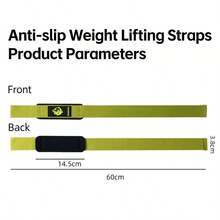1 Pair Weightlifting Straps, 2 Styles, Silicone Wrist Wraps For Power Training, Non-Slip Palm Support For Squats & Deadlifts, Unisex Gym Accessories - Multicolor - View 5