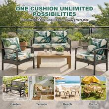 Outdoor Deep Seat Cushions Waterproof Patio Seat And Back Cushion Set, Fade-Resistant Seasonal Chair Cushion With Removable Cover For Dining Arm Chairs, Wicker Chairs And Garden Furniture Sofa Chair Cushion Set Decoration For Outdoor Garden, Deck, Porch, Patio Furniture - 嫩芽綠色 - 查看 5