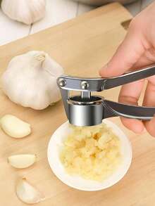1pc Stainless Steel Manual 3-In-1 Garlic Press, Multifunctional Practical Kitchen Accessory, Includes Garlic Press, Nut Opener And Bottle Opener. Elegant Minimalist Design Perfectly Matches Artistic Wedding And Home Decor, An Essential Kitchen Tool For Daily Cooking And Home Beautification. - Multicolor - View 6
