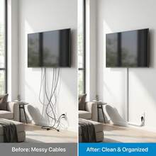 Bộ 1-2 chiếc ống che cáp silicon tự dính 39"/78", vỏ bọc cáp mềm gắn tường, máng dẫn cáp màu trắng cho nhà và văn phòng (rộng 0.6" x cao 0.47") - Xem 6