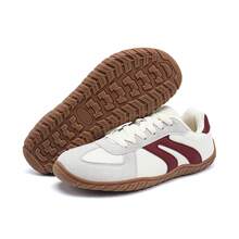 Men's Casual Walking Sneakers, Retro Fashion Training Shoes, Breathable Mesh Fabric Non-Slip Rubber Sole Comfortable Daily Shoes, Solid Color Sports Lace-Up Outdoor Shoes For All Seasons - Beige - View 10