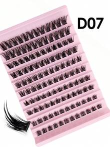 120pcs Natural Lightweight D-Curl Fluffy False Eyelashes, DIY Home Lash Extension, Thick & Soft, Suitable For Daily Wear - D - View 7