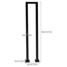 WANLECY U-Shaped Stair Handrail, Black Industrial Style Railing Multi-Purpose Handrail Decorative Railing For Indoor & Outdoor Stairs Porch Deck Loft Corridor, 1 Pcs - Modern - View 4