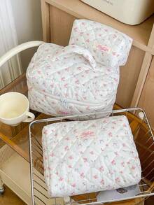 1件/套 红色花朵蝴蝶结兔子女孩化妆包套装 化妆品收纳整理袋 带拉链 适用于护肤品、化妆品、唇油、防晒霜、护手霜、耳机、零钱、小物件 可爱化妆包 化妆包 化妆盒 化妆包 日常通勤必备 旅行必备 邮轮必备 宿舍必备 礼物 朋友 生日礼物 婚礼伴娘礼物 妈妈礼物 老师礼物 - 紅色 - 查看 3