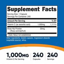Nutricost Vitamin C With Rose HIPS 1025mg, 240 Capsules - Vitamin C 1,000mg, Rose HIPS 25mg, Premium, Non-GMO, Gluten Free Supplement - 240 Count (Pack of 1) - 查看 2