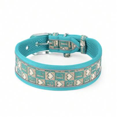 Vòng cổ cho thú cưng kiểu cổ điển retro, thiết kế phản quang, khóa kim loại chắc chắn, có thể điều chỉnh, phù hợp cho chó cỡ vừa và lớn, dùng ngoài trời. Dây đeo ngực cho chó có đệm, rộng và bảo vệ cổ.