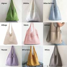 Customized Name Bag, Chunky Knit Hand-Embroidered Hollow-Out Bag, Versatile Minimalist One Shoulder Underarm Bag, Beach Gift, Mother's Day Gift, Gift For Girlfriend - Multicolor - View 10