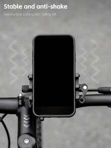 Giá đỡ điện thoại di động gắn xe đạp WEST BIKING, loại bảy chấu, làm bằng hợp kim nhôm, chống sốc, có thể tháo rời, dùng để định vị, phụ kiện xe đạp. - màu đen - Xem 4