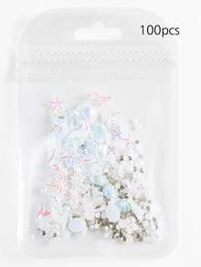 Summer Ocean DIY Nail Art Decorations - Acrylic Beads And Pendants, Including Dolphin, Starfish, Shell And Mermaid Tail Patterns, Suitable For Nail Art, Resin Jewelry, Lip Gloss And Phone Case Decoration Nails - Multicolor - View 12