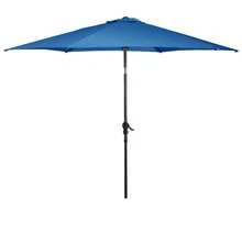 Patio Umbrella With Push Button Tilt, Crank Handle, 8 Sturdy Ribs For Patio, Garden - A - Xem 5