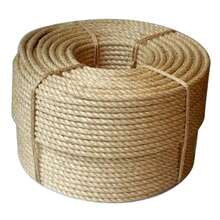 100m Coil Of 6mm Natural Pure Jute Rope 3 Strand Ided Twisted Cord Twine Sash - Lainnya - View 3