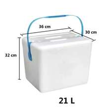 Homix – Polarbox con Asa, Nevera Portátil de Porexpán en 5 Tamaños | Hielera Ligera para Playa, Camping, Viajes, Picnic, Pesca | Caja Térmica Conservación Frío - Blanco - Ver 11