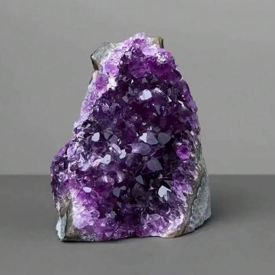1 Pc A+ Quality Large Amethyst Raw Stone, Vibrant Purple Crystal Cluster, Suitable For Home Decoration, Jewelry Making, And Collection,