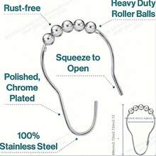 10pcs/Set Multi-Function Ball Hooks, Hanging Clips For Shower Curtains And Curtains - Multicolor - View 3