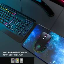 Ratón de juego con retroiluminación RGB A867, ratón con cable para esports - Ver 7