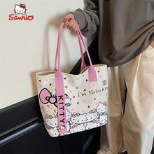SANRIO 1pc New Print Crossbody Bag, With Kitty Strap And Zipper Closure, Y2K Fashion Shoulder Bag, Commute Bag, Travel Bag, Suitable For Daily Use, Gift, Girl Fashion Tote Bag, Mother's Day Gift - Multicolor - View 2