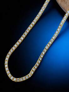 1 chiếc dây chuyền tennis 4mm, dây chuyền nhiều lớp bằng hợp kim kẽm dành cho nam, phong cách Rock & Hip Hop, thiết kế cổ điển đảm bảo tính linh hoạt và thiết thực, mang đến vẻ đẹp rực rỡ chưa từng có. Thích hợp làm quà tặng cho bạn bè, sinh nhật, tiệc tùng. - Chuỗi cửa hàng quần vợt thời trang - Xem 6