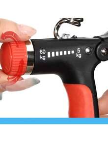 Adjustable Finger Muscle Wrist Strength Rehabilitation Grip Trainer For Fitness - Black and Red - View 2