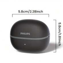 PHILIPS 全新飞利浦 2025 夹式无线耳机，超长续航，支持通用手机控制，具备语音降噪功能——是运动的理想之选，兼容所有智能手机，夹式设计佩戴稳固，支持通话和音乐播放，无线耳机。 - 查看 4