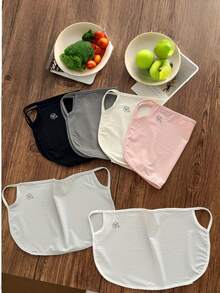 2 piezas Máscara de protección solar de cara completa para verano, bloqueo UV, cubierta facial de seda de hielo transpirable, con sujeción en las orejas, adecuada para conducir, regalo de vacaciones - Multicolor - Ver 6