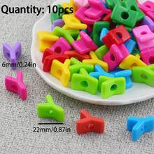 10 hạt acrylic có lỗ ở giữa, hạt chữ cái, dùng để làm trang sức DIY, đồ dùng xâu hạt và thủ công. - tự làm lấy - Xem 32