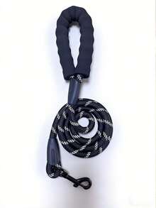 Reflective Dog Harness & Leash Set, Adjustable Padded Dog Vest, Reflective Anti-Choke Pet Chest Strap, Anti-Pulling Pet Harness With 2 Leash Clips, Suitable For Small/Medium/Large Dogs - Black - View 6