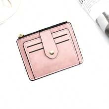 Unisex Fashion Card Holder Multifunctional Coin Purse, High-End Commuting Daily Versatile Zipper Solid Color Card Case Wallet For Women Card Wallet Small Wallet Cute Wallet Travel Essential Summer Red Wallet - Multicolor - View 13