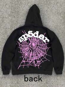 Halloween Hoodie Pumpkin Spider Sweater Printed Hoodie Men, All Saints'Day Human Skeleton  Back Print,Single-Layer Fleece, Casual And Comfortable Velvet Street Wind Long-Sleeved Hooded Sweater, Autumn And Winter Sports Top Hoodies.Warm And Comfortable - Black-7 - View 10