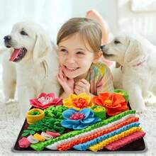 1 件装互动式犬猫嗅闻垫 - 耐用慢食训练垫，可缓解压力并刺激智力 - 完美的益智玩具 - 彩色 - 查看 11