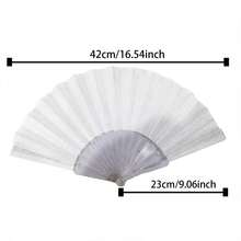 Shiny Foldable Hand Fan, Transparent Fan Ribs, Shiny Sequin Fan, Easy To Open And Close, Summer Beach Fan, Beach Accessory, Suitable For Festivals, Weddings And Travel,Fashionable Wedding Gift Or Favor, Bridal Wedding Gift, Bridesmaid Accessory - Multicolor - View 3