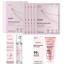 Xioimy 7件套三文鱼DNA胶原蛋白面部保湿护理套装，包含三文鱼面膜、洁面乳、眼霜，深层滋养面部肌肤，具有保湿、柔滑、提亮肤色的功效。 - 組合 - 查看 10