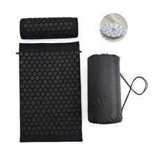 Bộ thảm và gối bấm huyệt, giúp giảm đau lưng/cổ, thư giãn cơ bắp, kích thước: 68*42*2cm - màu đen - Xem 4