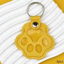 1/3/10pcs Leather Pet Hair Storage Keychain, Creative Pet Fur Collection Charm, Cute Cat Dog Hair Bag Pendant - Multicolor - View 19