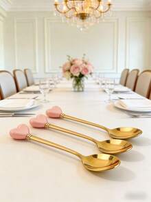 Bộ 1/4 thìa bằng thép không gỉ, dùng được trong máy rửa chén, lý tưởng cho gia đình, nhà bếp, nhà hàng, tiệc tùng, lễ Phục sinh và Ngày của Mẹ. - Nhiều màu - Xem 3