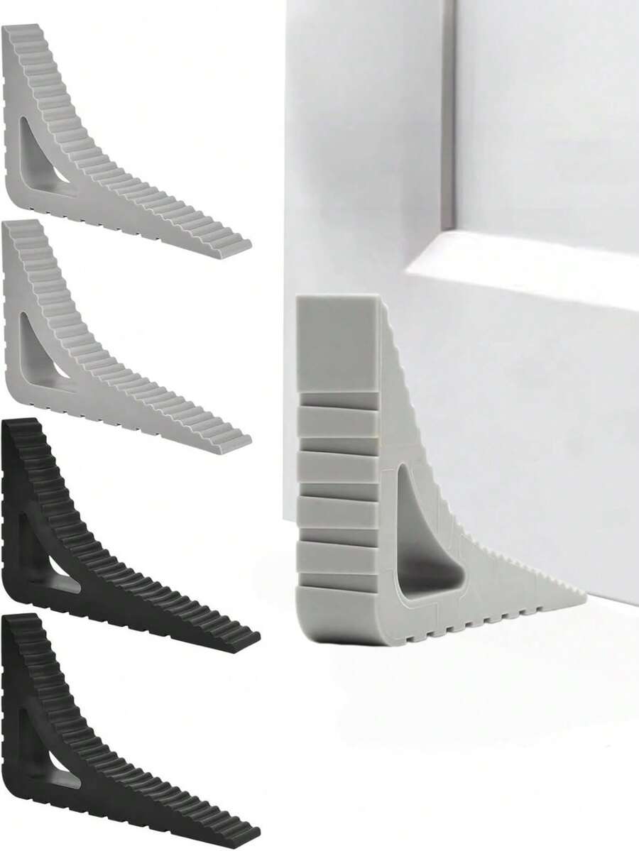 1 pieza Tope de puerta triangular reutilizable anti-colisión para el hogar y la oficina - Multicolor - Ver 1