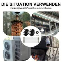 Chimney Cleaning Kit (10*Hose + 2*Brush Head + 2*Adapter + 1*Insulating Tape) - Black - View 3