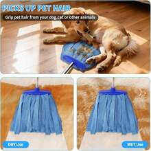 Microfiber Cloth Mop, Commercial Cloth Mops 52 Stainless Steel Handle With 1 Mop Head For Floor,Indoor And Outdoor Use , Blue - White - 查看 6